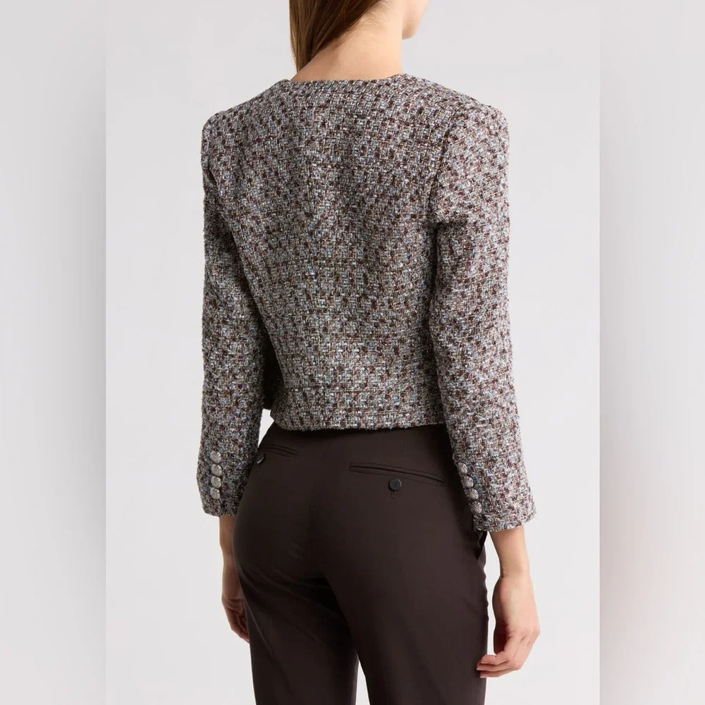 NWT $598 Veronica Beard Nathan Shimmer Tweed Jacket - Picture 2 of 7